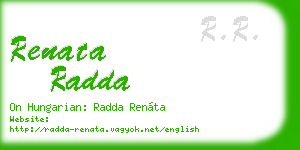 renata radda business card